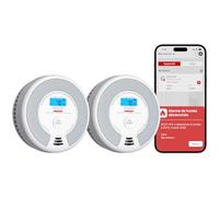 X-Sense Détecteur de Fumée et de Monoxyde de Carbone Connecté avec Batterie Remplaçable, Détecteur Intelligent Compatible avec X-Sense Home Security App, SC07-WX, Lot de 2
