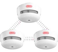 X-Sense Mini-Détecteur de Fumée en Réseau sans Fil, Détecteur d'Incendie avec Batterie Remplaçable, Conforme à la Norme EN 14604, Link+, XS01-WR, Lot de 3