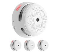 X-Sense Détecteur de Fumée Wi-FI Compatible avec l’Appli X-Sense Home Security, Station de Base SBS50 Requise, Mini-Détecteur de Fumée Interconnecté sans Fil Conforme à EN14604, XS01-M, Lot de 3