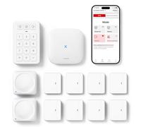 X-Sense Kit de Sécurité pour la Maison, Alarme sans Fil Compatible avec Alexa et Application pour Alertes en Temps Réel, Station de Base, Capteurs de Porte, Détecteurs de Mouvement, Clavier, AS12