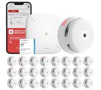 X-Sense Détecteur de Fumée Connecté, Kit de Sécurité pour la Maison avec SBS50 Station de Base, Conforme à la Norme EN14604, Compatible avec l'Appli X-Sense Home Security, FS241
