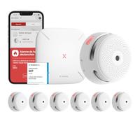 X-Sense Détecteur de Fumée Connecté, Kit de Sécurité pour la Maison avec SBS50 Station de Base, Conforme à la Norme EN14604, Compatible avec l'Appli X-Sense Home Security, FS61