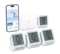 X-Sense Thermometre connecté WIFI, thermomètre Hygromètre connecté avec Écran LCD, Surveillance à Distance et Contrôle par Application, STH0A41