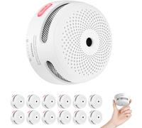 X-Sense Mini-Détecteur de Fumée avec 10 Ans d'Autonomie, Détecteur de Fumée Conforme à la Norme en 14604, Détecteur d'Incendie avec Capteur Photoélectrique, XS01, Lot de 12