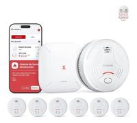 X-Sense SD11-MR61 - détecteur de fumée connecté avec station SBS50, alarme interconnectée Wi-Fi 2,4 GHz