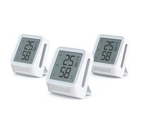 X-Sense Thermomètre Hygromètre Intérieur Connecté Compatible Alexa, Petit Capteur avec Écran LCD Mesure Température et Humidité, Station SBS50 Requise, STH0A, Lot de 3