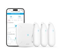 X-Sense Thermometre Interieur Connecté, WiFi Hygromètre Haute Précision avec Suivi Température et Humidité, Alertes App, Exportation Données, Portée 500m Compatible Alexa, STH54