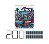 XSHOT- X-Shot Excel Recharges de fléchettes en Mousse, Uni, 36592, 200 Dart Foil Bags, M