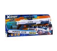 X-Shot Excel Hawk Eye Blaster Toy, Lance des fléchettes en Mousse (16 fléchettes, Les Styles Peuvent Varier)