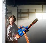X-Shot Insanity Rage Fire Gatling Gun Blaster à piles avec 72 fléchettes, ceinture de munitions et trépied