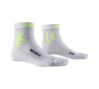 X-Socks Bike Hero Ultra Light Chaussette Mixte Adulte, Arctic White/Python Yellow, FR : S (Taille Fabricant : 35-38)