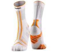 X-Socks - Chaussettes de trail/running - Trail Run Terraskin Expert Crew White/Blazing Orange en Silicone - Taille 39-41 - Blanc Blanc 39-41