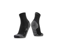 X-SOCKS Core Natural chaussettes - idéales pour la course, le cyclisme et les sports d'hiver, Coton biologique et Lyocell, protection du tendon d'Achille et des articulations - Noir/Charbon, 35-38