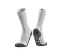 X-SOCKS Core Natural Crew Socks - Performance et protection accrues pour la course, le cyclisme et les sports d'hiver - à un mélange de coton biologique respirant - Blanc arctique/Gris perle, 35-38