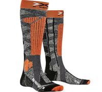 X-SOCKS Mixte Rider 4.0 Chaussettes de ski, Stone Grey Melange/X-Orange, FR : L (Taille Fabricant 42/44) EU