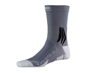 X-SOCKS Mountain Bike Control Water Resistant Chaussette Mixte Adulte, Blanc (Arctic White/Dolomite Grey), S (Taille Fabricant : 35-38)