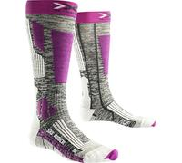 X-Socks Rider 2.0 Lady Chaussettes de Ski Femme, Grey Melange/Violet, FR : S (Taille Fabricant : 35-36)