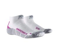 X-Socks Run Discovery Junior CHAUSETTESS DE Course Enfants Chausettes Mixte Adulte, White/Twyce Purple/Grey Melange, FR : XL (Taille Fabricant : 35/38)