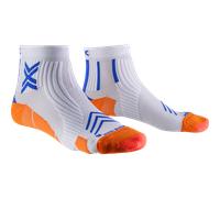 X-Socks Chaussettes de running RUN EXPERT ANKLE Blanc/Orange/Twyce Blue 35-38