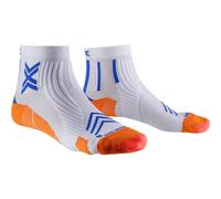 X-Socks Chaussettes de running RUN EXPERT ANKLE Blanc/Orange/Twyce Blue 35-38