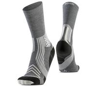 X-Socks - Run Expert Silk Merino Crew - Chaussettes de running - EU 45-47 - seal grey / light sand