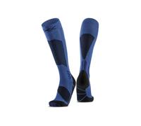 X-SOCKS Ski Discover OTC - Chaussettes de ski haute performance pour le confort et le soutien - Bandage O-Ring pour la stabilité - Idéal pour le ski et les sports de neige - Bleu fleur/Marine, 35-38