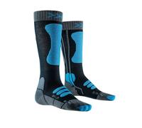 X-Socks - Ski Junior 4.0 - Chaussettes ski enfant Anthracite Melange / Galactic Blue - 31 - 34