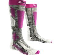 X-Socks Rider 2.0 Lady Chaussettes de Ski Femme, Grey Melange/Violet, FR : XL (Taille Fabricant : 41-42)