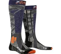 Chaussettes X-Bionic Ski Rider 4.0 gris bleu orange - 35-38
