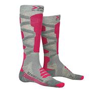 X-Socks Ski Silk Merino 4.0 Women Chaussettes de ski Femme Grey Melange/Pink FR : M (Taille Fabricant : 39/40)