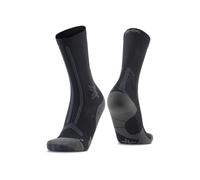 X-Socks Trailrun Discover Crew Chaussettes respirantes et protectrices pour trail running, protection du tendon d'Achille et restaurant, canal de ventilation, bleu/noir, 45 - noir/anthracite, 35-38