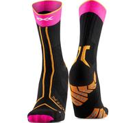 X-Socks - Trailrun Terraskin Expert Crew - Chaussettes trail X Black / Fluo Pink / Blazing Orange - 39 - 41