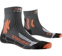 X-SOCKS Trek Outdoor Low CUT Chaussettes randonnée Gris (Anthracite/Orange), L (Taille Fabricant: 42-44)