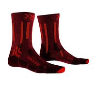 X-SOCKS Trek X Cotton Chaussette Mixte Adulte, Rouge (Dark Ruby/Fire Red), S (Taille Fabricant : 35-38)