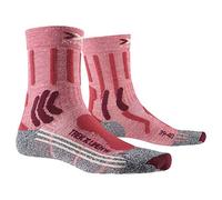 Chaussettes X-Bionic Trek X Linen rose grenat gris femme - 41-42