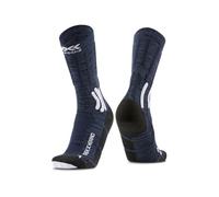 X-SOCKS X-BIONIC 4.0 Trek X Chaussettes unisexes en mérinos pour la randonnée et l'alpinisme - Gestion avancée de l'humidité, stabilisation du pied et contrôle de la température - Bleu/Blanc, 45-47