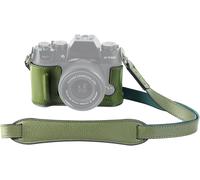X-T50 Demi-étui en Cuir avec Bandoulière pour FUJIFILM X-T50, Étui en Cuir de Style Rétro avec Cadre en Alliage d'Aluminium, Vert - 4711