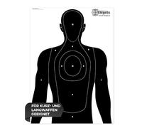 X-Targets Lot de 100 grandes cibles 50 x 70 cm Noir Papier 120 g/m pour Tir au pistolet