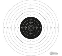 X-Targets Lot de 40 cibles standard XLS fendues blanches 55 x 52 cm Carton 250 g/m² pour tireurs sportifs Cibles de tir Cadre à emboîter Accessoires