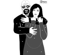 X-Targets Lot de 5 cibles de zombie - 53 x 84 cm - Papier 120 g/m² - Noir