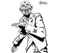 X-Targets Lot de 5 grandes cibles zombie Snobby / 50 x 70 cm / papier 120 g/m²