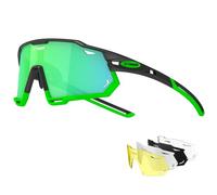 X-TIGER Lunettes de Cyclisme Polarisées Pour Hommes, Lunettes de VTT avec 3 Lentilles Interchangeables Anti-UV400, Lunettes de cyclisme pour le vélo, la course à pied, la conduite, la pêche (xts03-5)