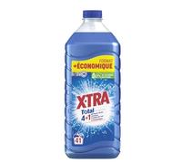 X-TRA Lessive Liquide Total 4+1, 1,845 kg, Formule Tout-en-Un pour Propreté, Éclat et Fraîcheur, Efficace dès 20°C, Bouteille en Plastique Recyclé - Lot de 3