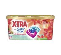 X-Tra par Super Croix -Trio-Caps - Îles Grenadines - Fleurs Précieuses des Iles & Baies de Groseille - Moment Evasion - Experience Sensorielle-Parfum Intense-Longue Durée- Efficace dès 20°C-28 Lavages