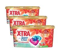 X-Tra par Super Croix -Trio-Caps - Îles Grenadines - Fleurs Précieuses des Iles & Baies de Groseille - Moment Evasion - Experience Sensorielle-Parfum Intense-Longue Durée- Efficace dès 20°C-28 Lavages