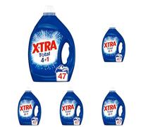X•Tra Total - 47 lavages - Lessive liquide - 4 en 1 - Entretien du linge - Efficace dès 20°C - Propreté - Eclat - Fraîcheur - Economique - Emballage recyclable (Lot de 5)