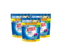 X-Tra Total, Lessive capsule, Trio-Caps, Total 4+1, Proprete, Eclat, Fraicheur, Engagé vous, Economique, Lot de 3