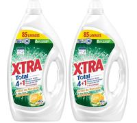 X-Tra Total - Lessive Liquide - 4+1 - Propreté - Eclat - Fraîcheur - Engagé pour vous - Economique - Aloe Vera & Savon de Marseille - Efficace des 20°C - Convient aux Peaux Sensibles - 85 Lavages