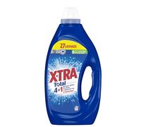 X, Tra Total - Lessive Liquide - 4 plus 1 - Propreté - Eclat - Fraîcheur - Engagé pour vous - Economique - Une seule lessive pour tout votre linge - Efficace des 20°C - 27 Lavages