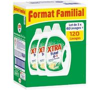 X-TRA Total Lessive liquide 4en1 au savon de Marseille et aloe vera 3 x 1,8 L